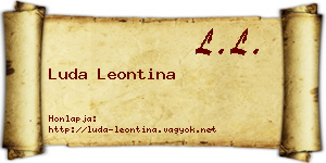 Luda Leontina névjegykártya